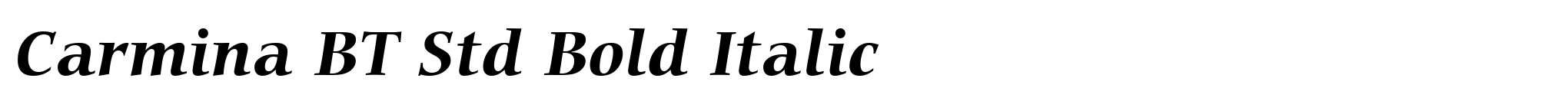 Carmina BT Std Bold Italic image
